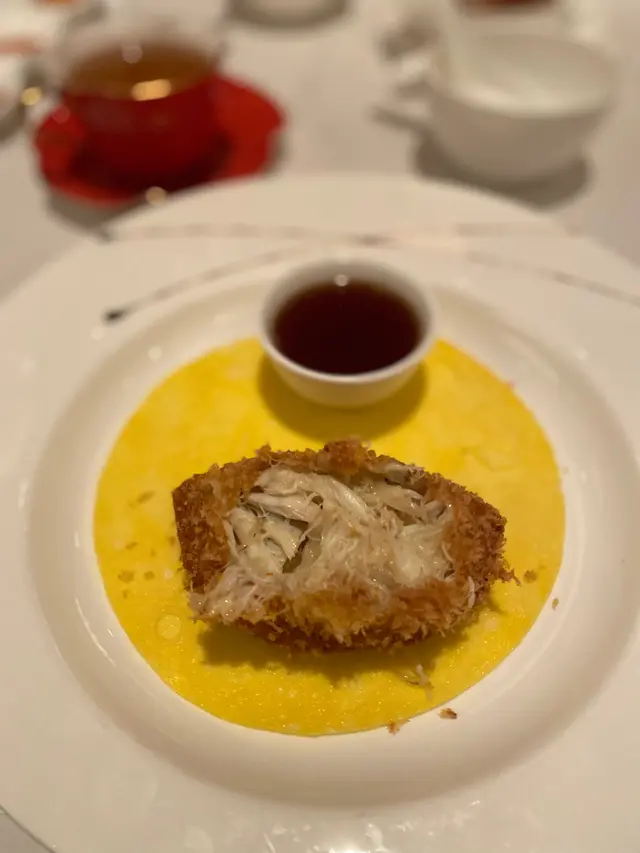 焗釀鮮蟹蓋伴薑汁啫喱