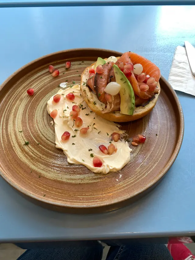 Coffee  cured  salmon  Bagel