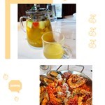 西班牙海鮮飯+水果茶