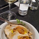 (Happy Hour Set) Wine + Baked Oysters with Garlic &  Butter