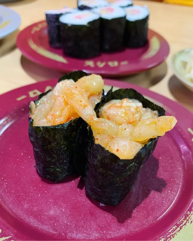 微辣生拌甜蝦軍艦