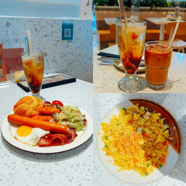 皓民全日早餐+菠蘿雞粒海鮮炒飯