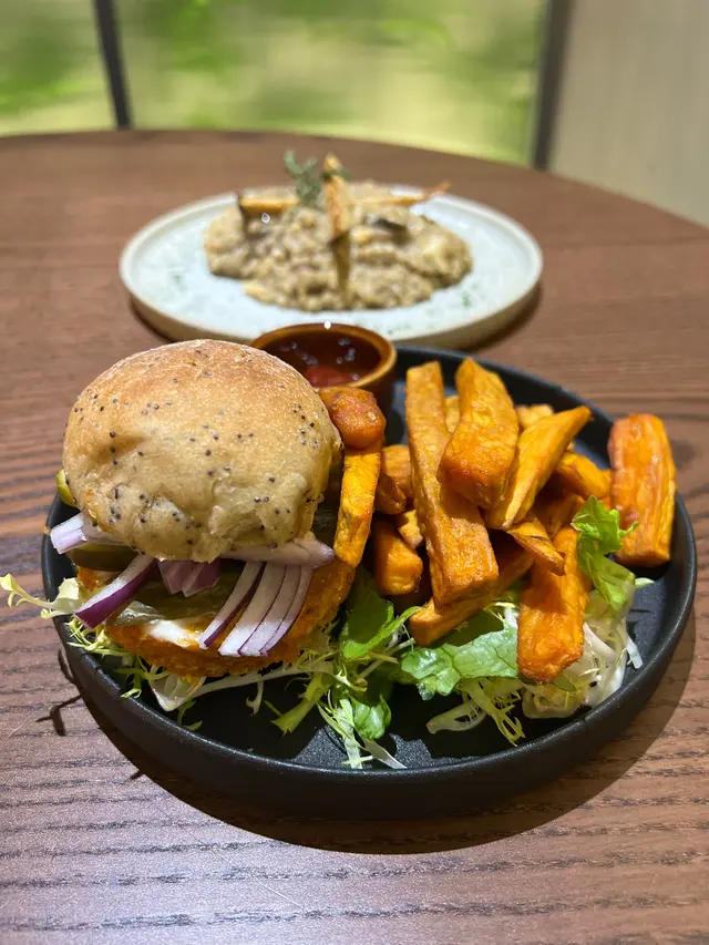 一禪南瓜漢堡配番薯條