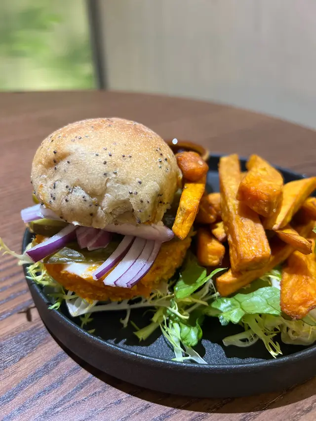 一禪南瓜漢堡配番薯條