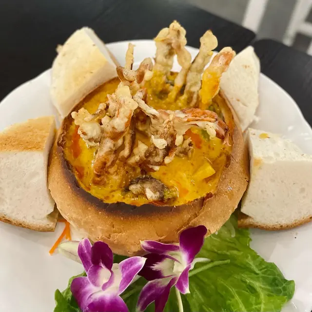 麵包焗咖喱軟殼蟹