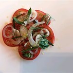 tomato salad with smoked anchovies