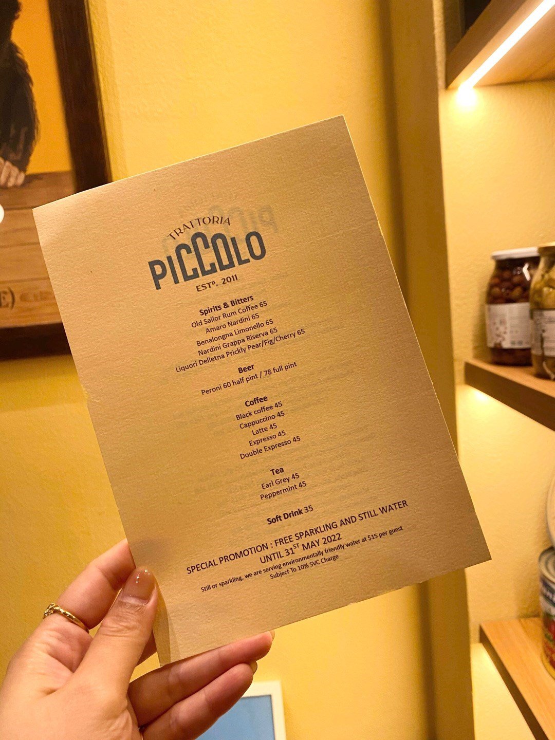 Trattoria Piccolo's Menu Italian Pizza in Western District Kennedy