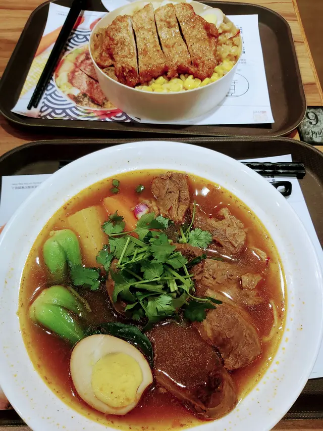 牛腩牛腱湯麵&百芳豬扒便當