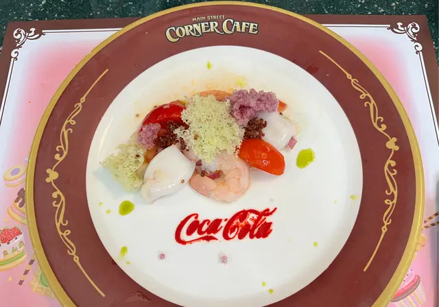 香煎鮮蝦·蒸魷魚卷（配芒果莎莎及雪碧青檸醬）