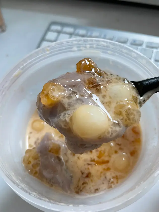 芋泥桃膠小丸子