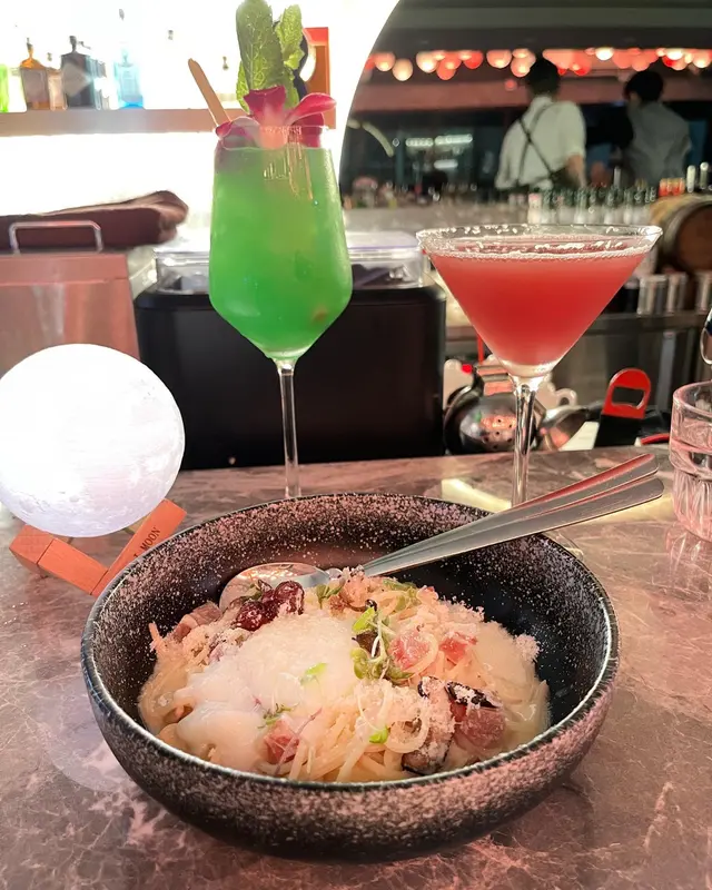 Carbonara with Chinese Sausages 