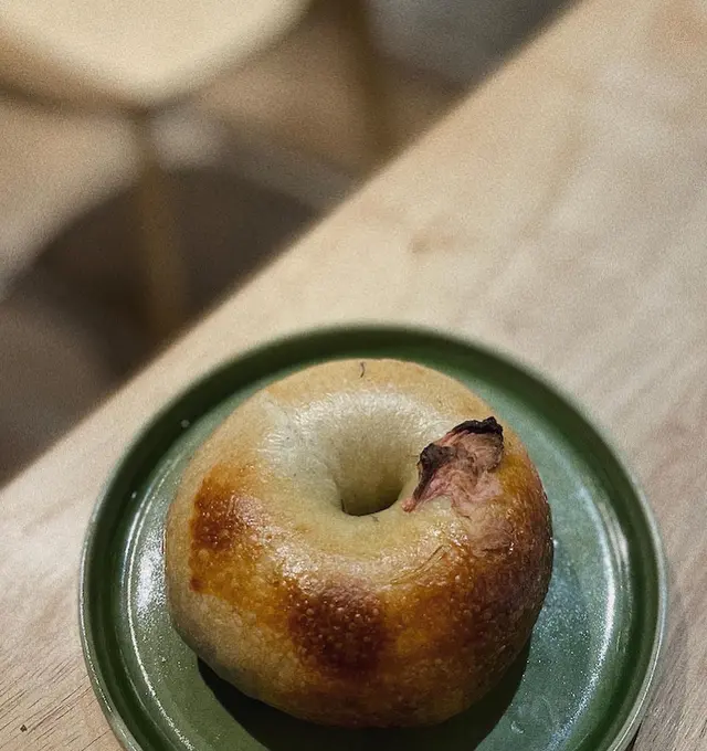 抹茶醬麻糬櫻花貝果