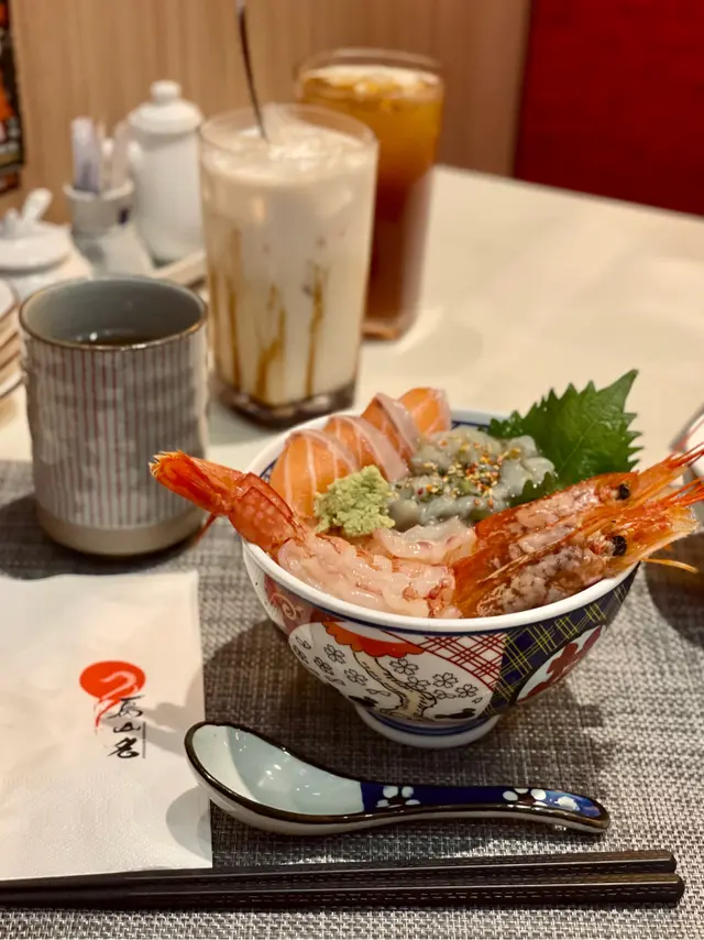 三文魚腩赤海老芥辣章魚飯