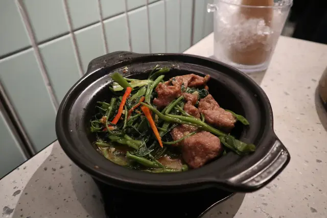 馬拉盞時菜炒牛肉煲