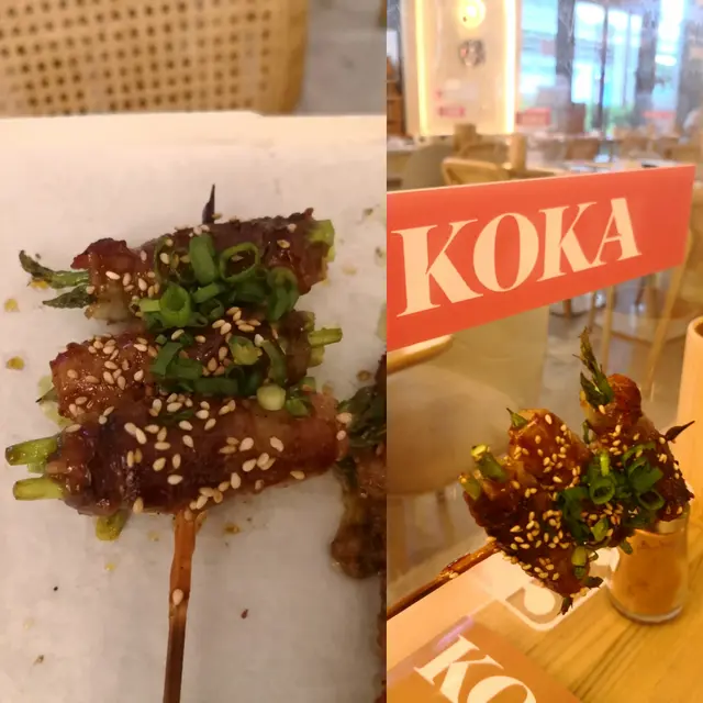 蘆筍牛五花卷(1串)$28