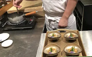 慢煮雞冠配蟹肉醬