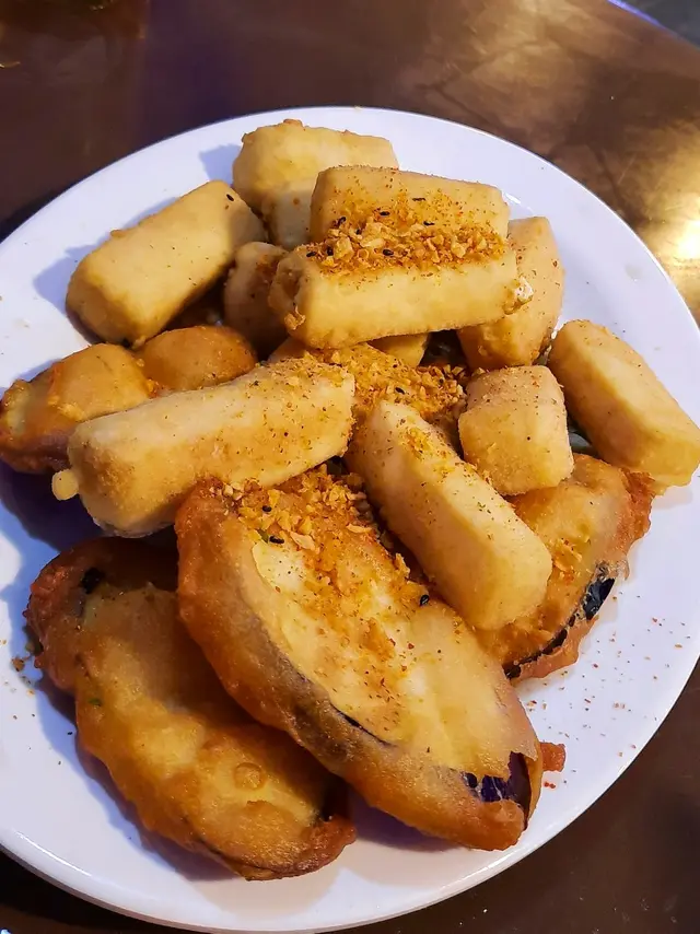 黃金豆腐拼天婦羅茄子