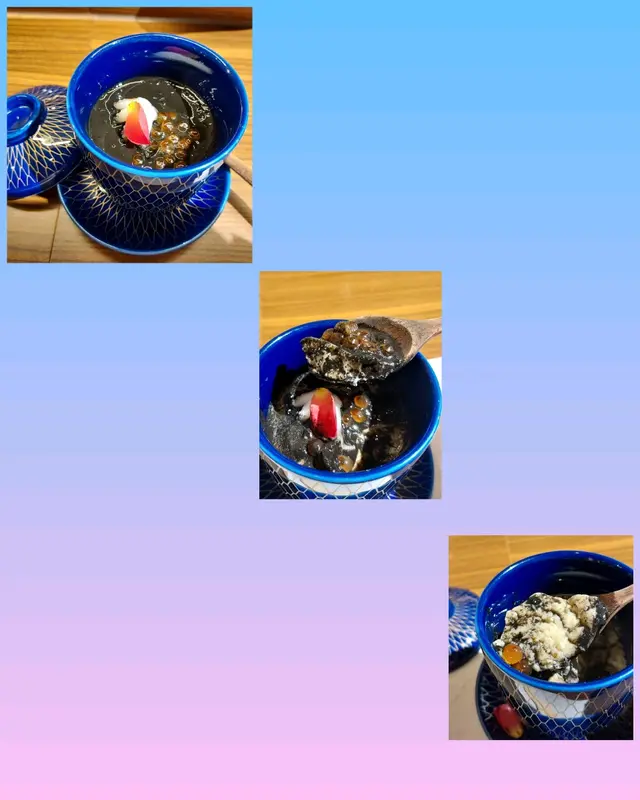 蒸物
墨魚汁蒸蛋