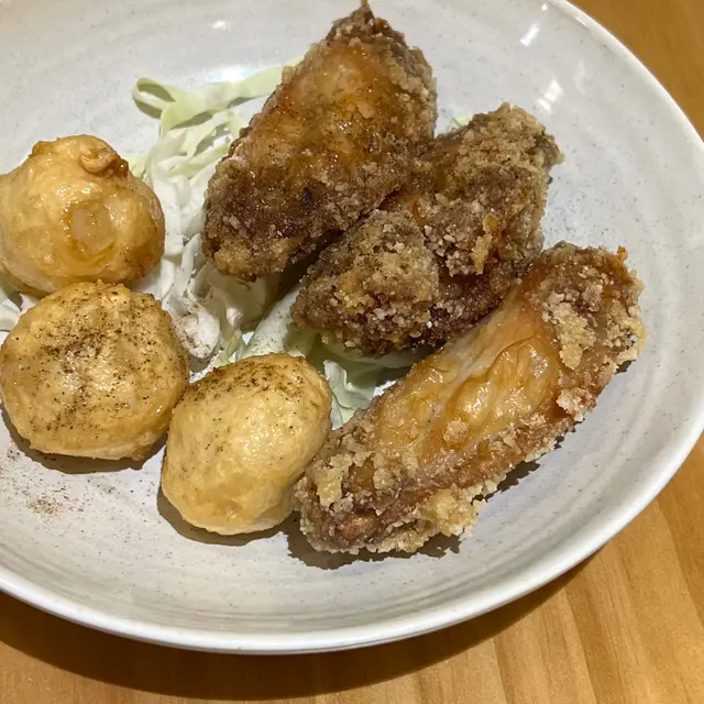 鹽酥花枝丸(3粒)+鹽酥雞中翼(3隻)