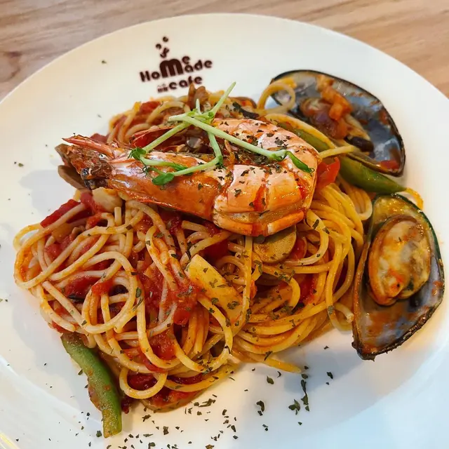 香辣虎蝦海鮮意粉