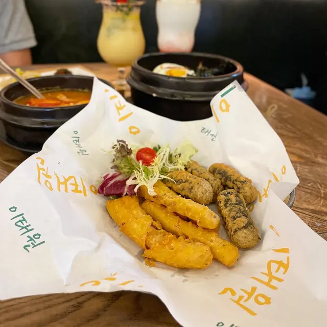 炸魷魚配紫菜卷