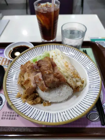 菜脯雞排煎蛋飯+凍飲