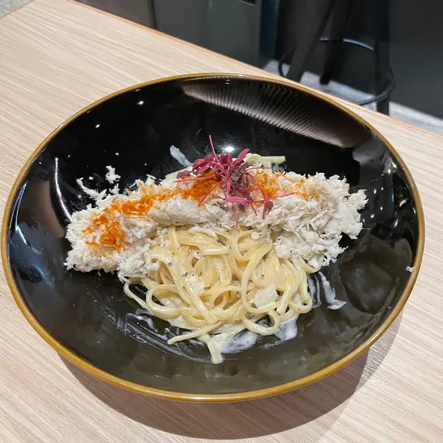 意大利奶油芝士醬蟹肉扁意粉