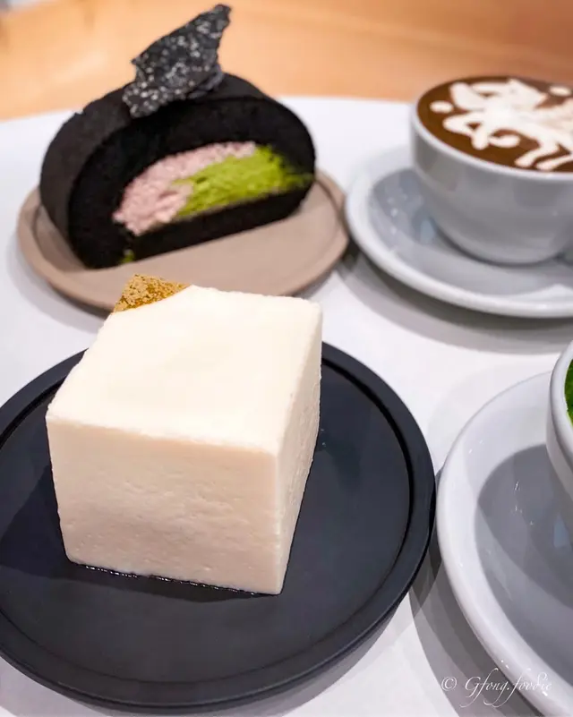 玄米茶豆腐芝士蛋糕