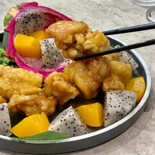 火龍柚子檸檬雞球