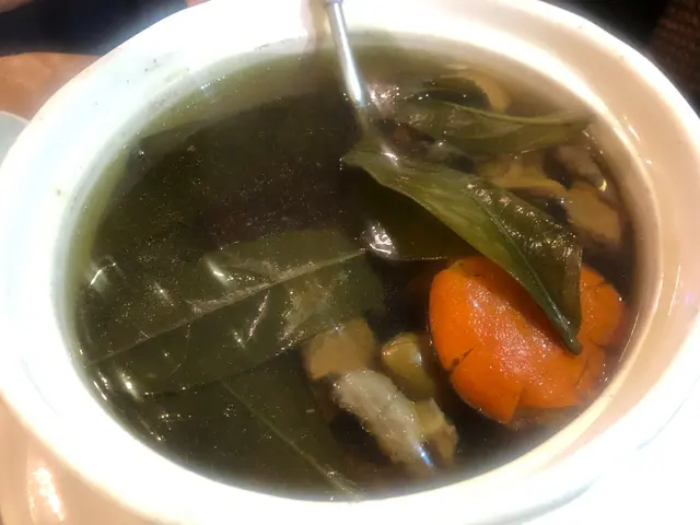 原盅燉龍脷葉青橄欖金桔黑毛豬豚肉湯