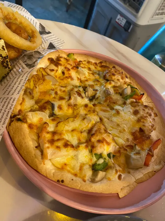 雜菌辣雞薄餅