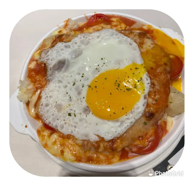 鮮茄焗豬扒飯