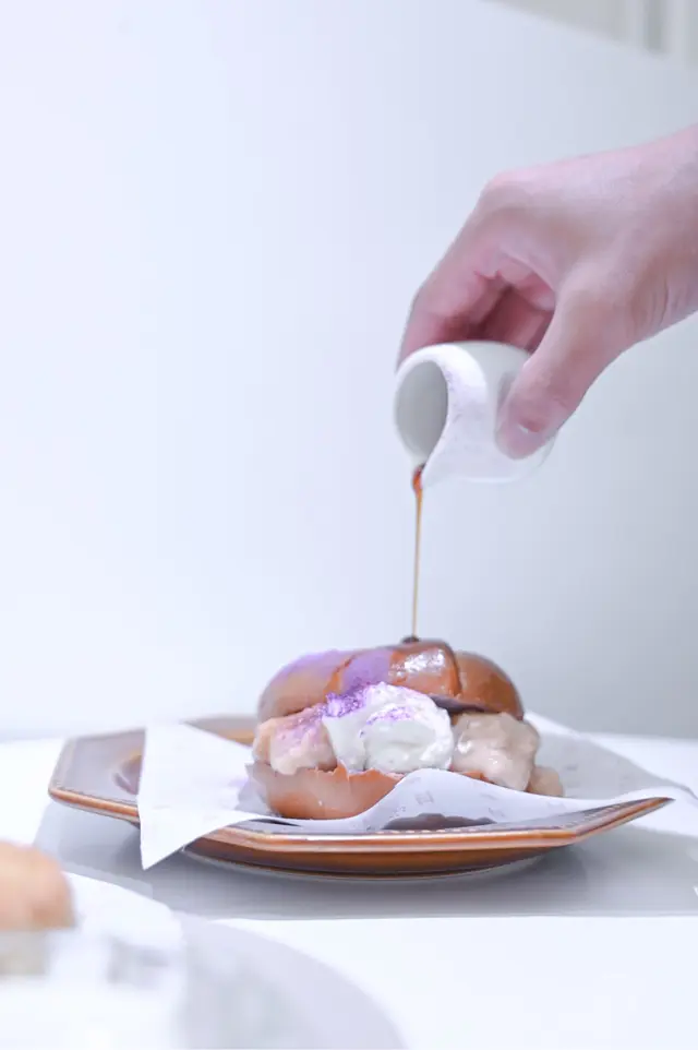 紫薯芋泥黑糖麻薯bagel
