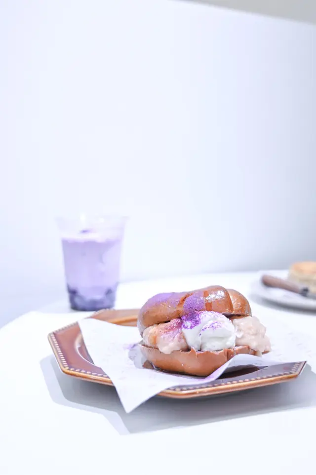紫薯芋泥黑糖麻薯bagel