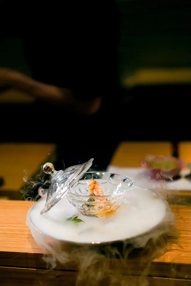 北海道毛蟹水晶杯配蟹醋啫喱