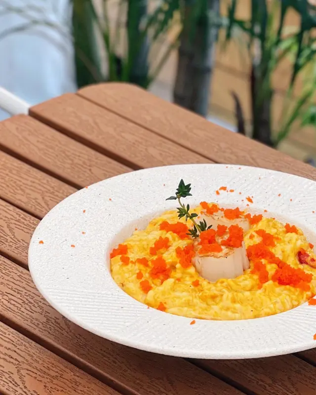 帶子南瓜蟹肉意大利飯