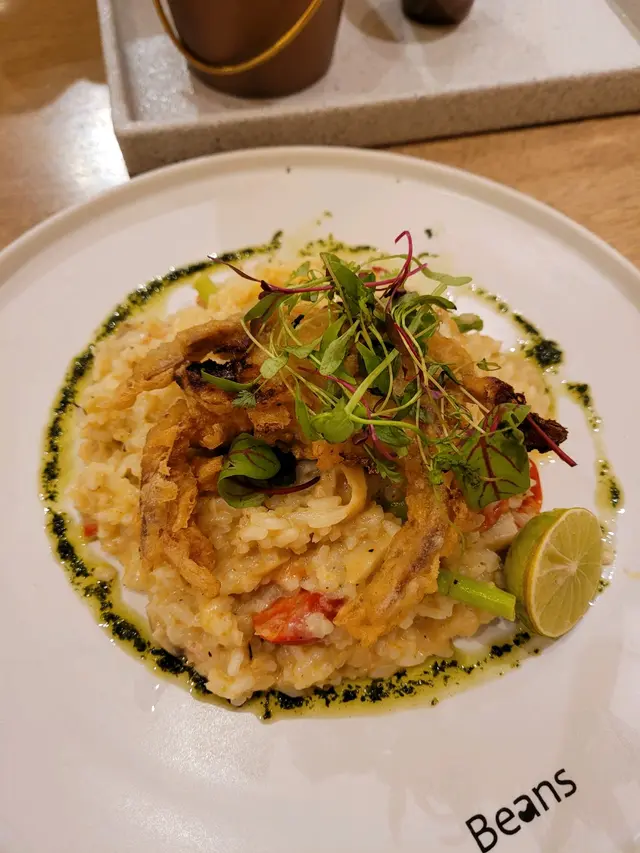 青咖哩軟殼蟹意大利飯