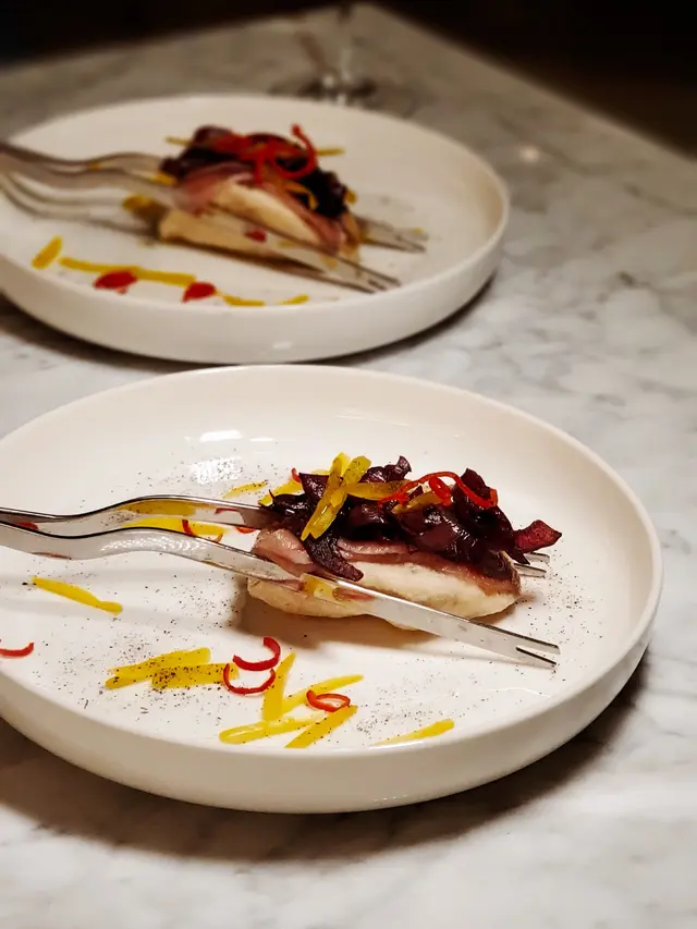 Blue Fin Tuna Belly, Ceviche, Sicilian