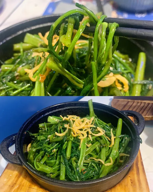 密巴辣椒炒通菜