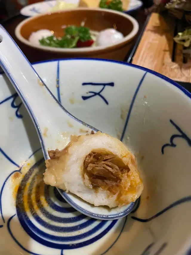 五香肉丁墨魚丸(半份)