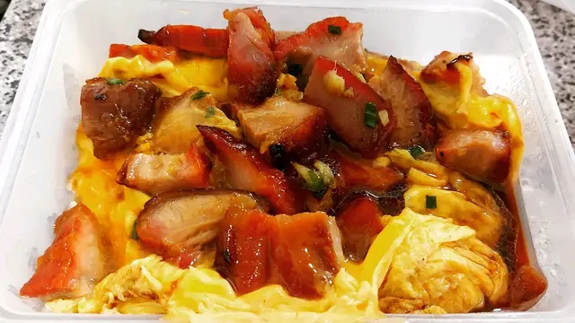 美國穀飼叉燒炒蛋飯