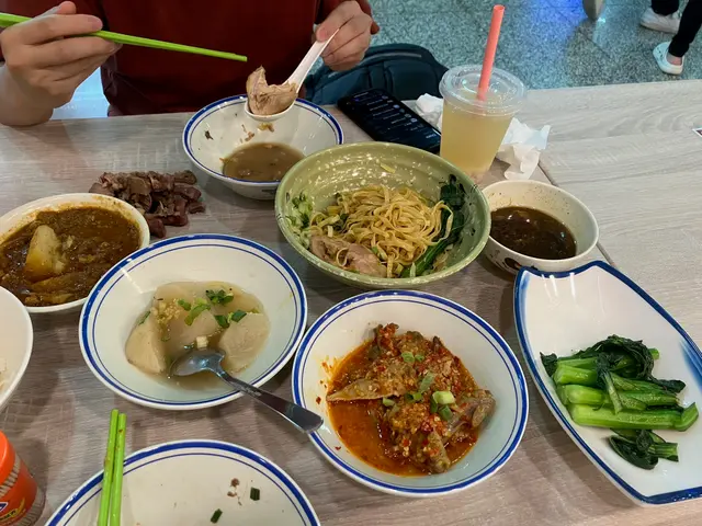 花生眉豆湯、蒜香雞翼尖、清湯蘿白、油菜心 (配豬手汁 )、咖哩牛肋配白飯、去骨雞撈麵(配薑蔥汁)、自家制檸檬薏米水