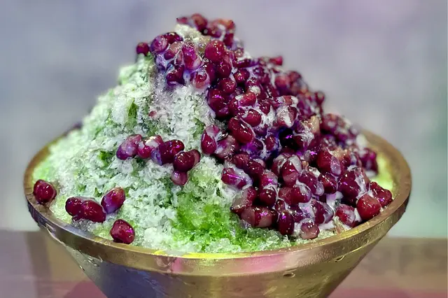 宇治金時抹茶紅豆韓式刨冰甜品