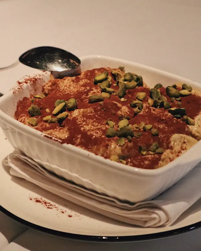 Table side tiramisu (Pistachio)