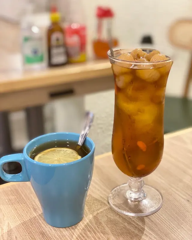 檸檬蜜糖薑茶、龍眼冰