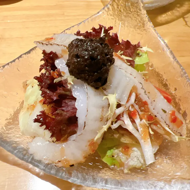 炙燒平目魚邊沙律