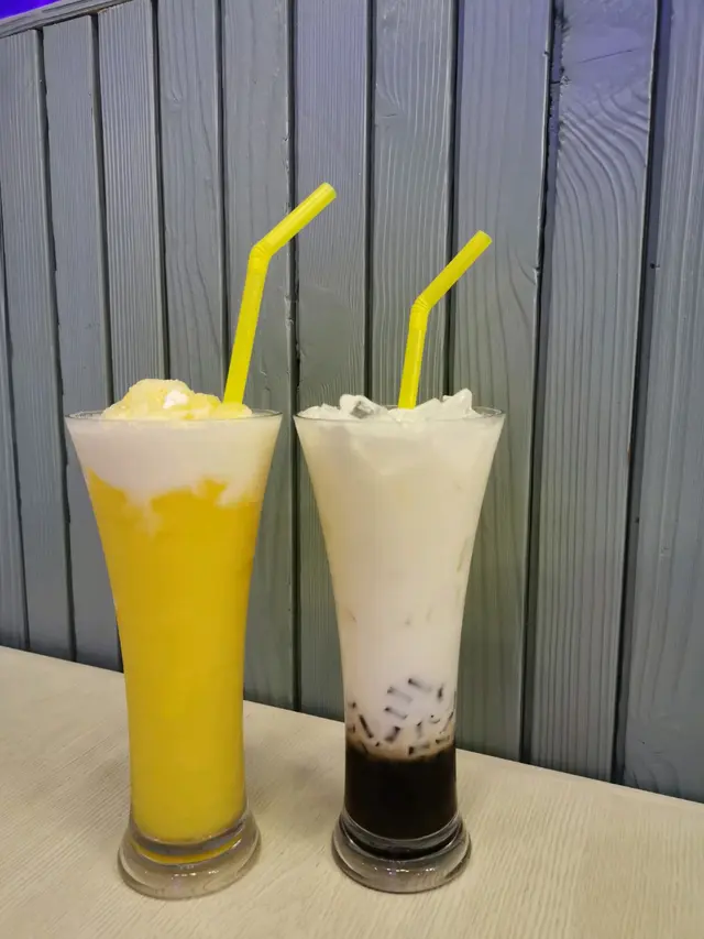 芒果椰汁沙冰、黑糖寒天椰汁冰