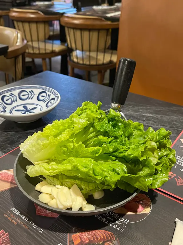 蒜片,生菜