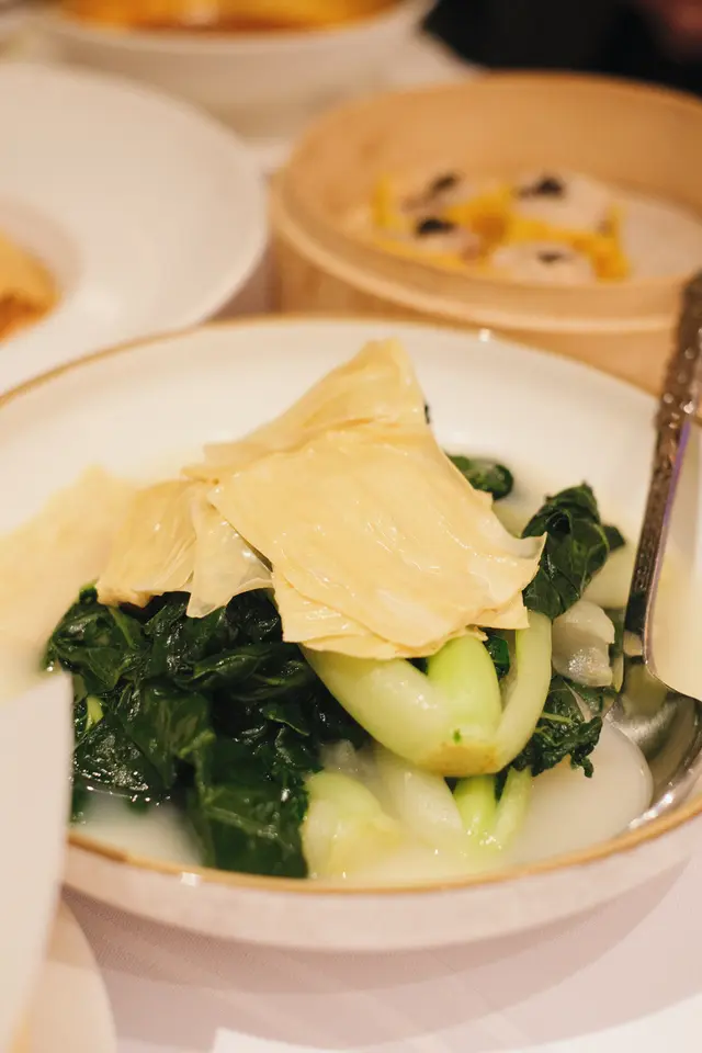 魚湯鮮腐竹浸時蔬