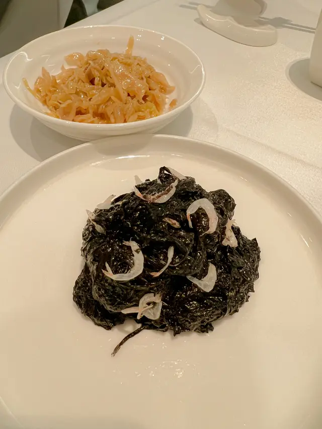 蝦苗拌頭水紫菜